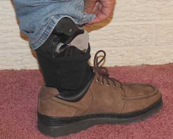 J Frame revolver worn on ankle