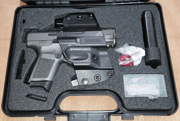 Canik TP9 Elite Subcompact pistol in the box