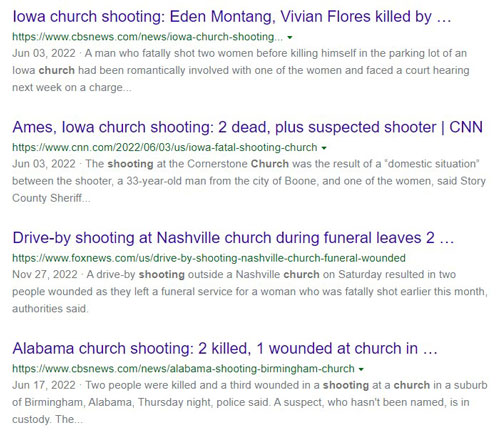 church shooting articles