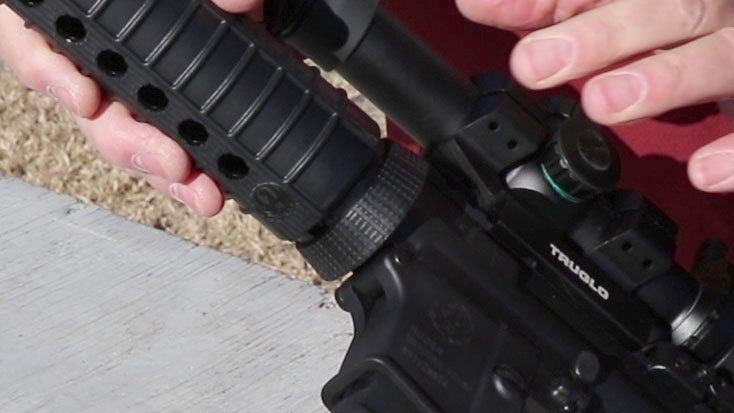 Ruger AR-556 handguard and Delta ring to tighten the guard