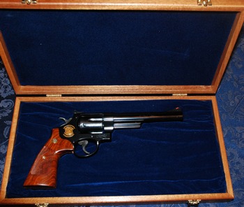 Smith and Wesson model 29 .44 magnum in display case