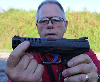 Walther Q5 Pistol slide serrations and cutouts