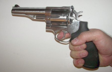 Gripping A Large Revolver
