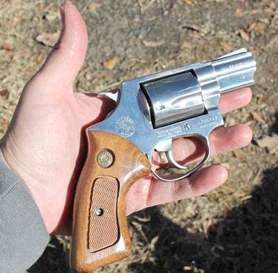 Taurus Model 85 Revolver in the palm of my hand