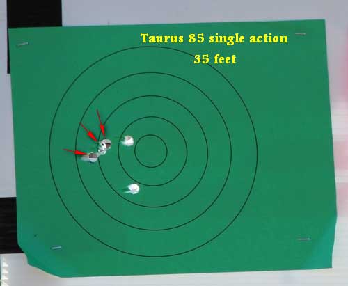 Taurus Model 85 .38 Special Target Results
