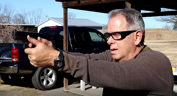 Taurus TX22 in a shooting grip Taurus TX22 in a shooting grip