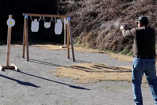 Shooting a Taurus TX22 at steel targets