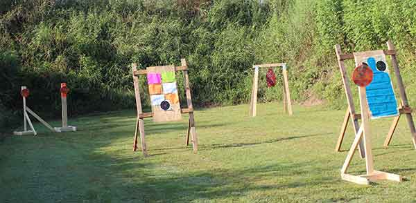 Old Fort Gun Club pistol bay target setup