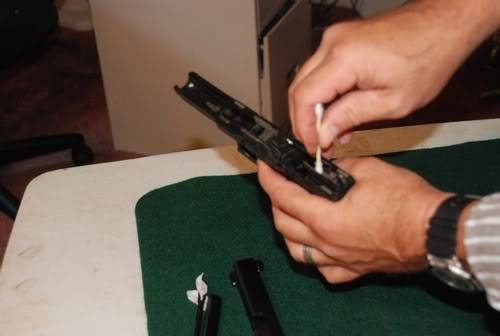 Swabbing A GLOCK Frame