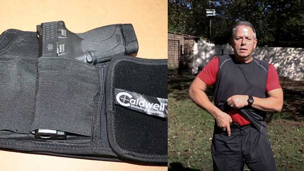belly band holster in action
