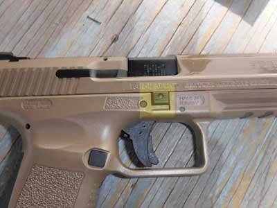 Canik TP9SF 9mm pistol take down lever