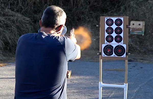 Muzzle blast from Taurus .357 magnum using .357 magnum loaded with 158 grain bullets