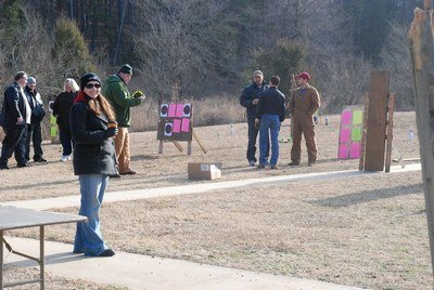 Christians at a shooting range