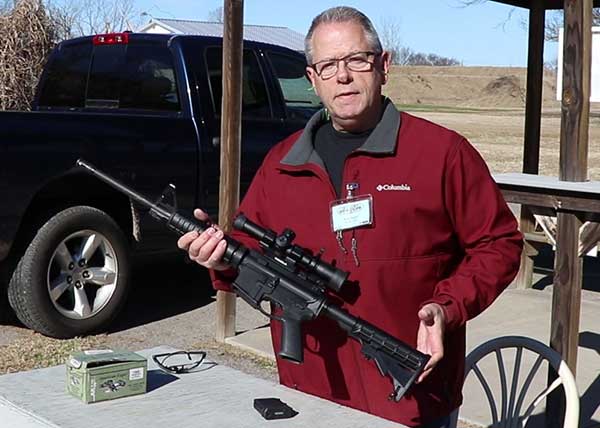 Owner holding a Ruger AR-556