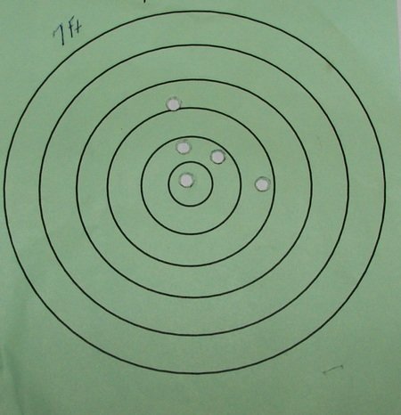 S&W 638 Revolver Target Results Picture